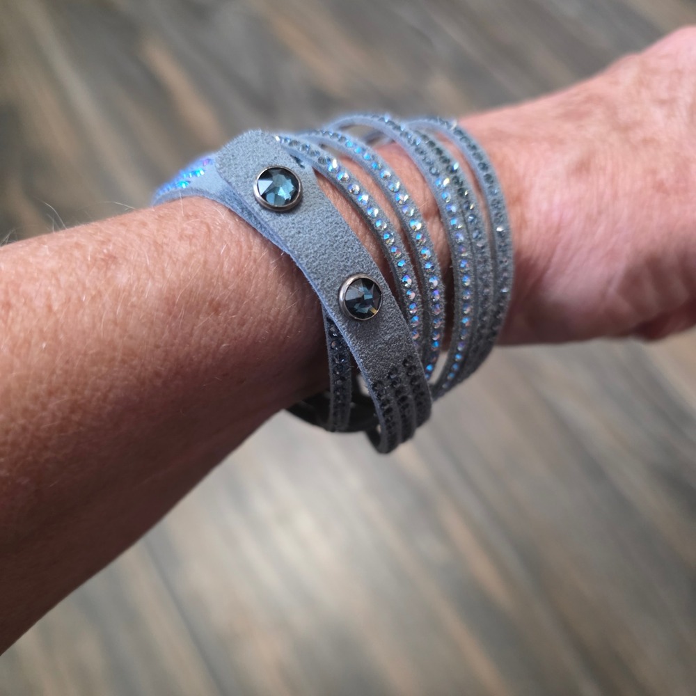 Touchstone Crystal by Swarovski Wrap-Star Bracelet, Denim